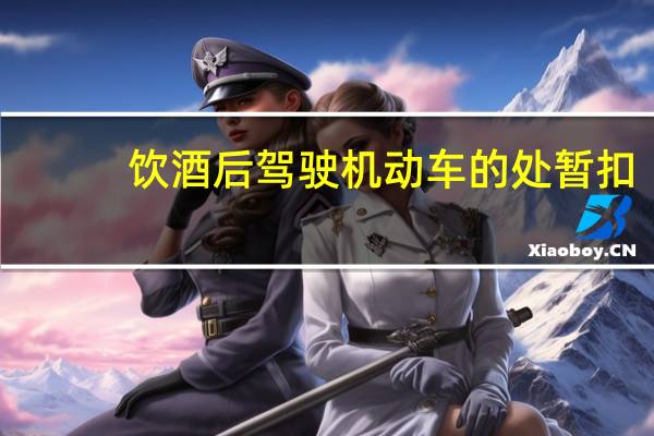 饮酒后驾驶机动车的处暂扣