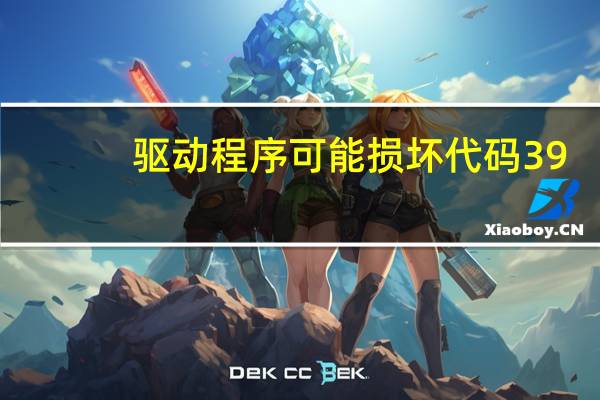 驱动程序可能损坏代码39