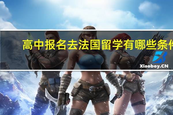 高中报名去法国留学有哪些条件