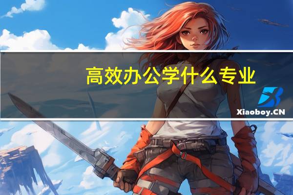 高效办公学什么专业