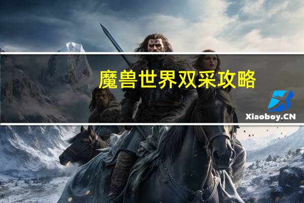 魔兽世界双采攻略