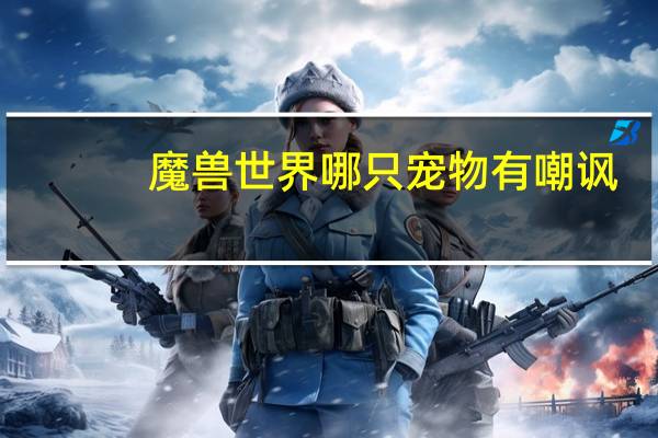 魔兽世界哪只宠物有嘲讽