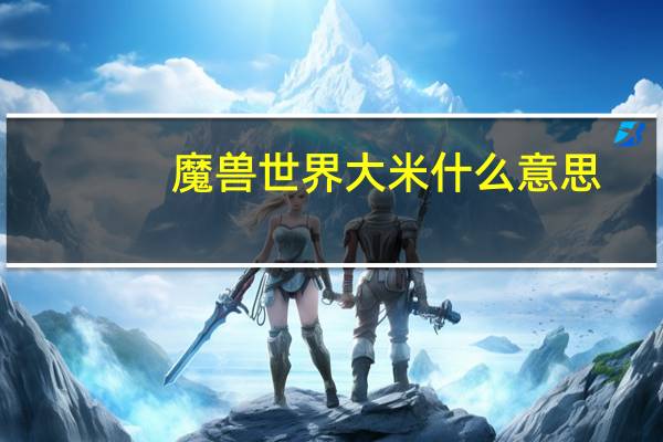 魔兽世界大米什么意思