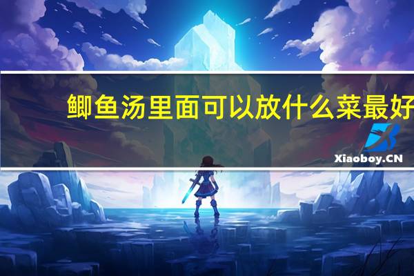 鲫鱼汤里面可以放什么菜最好