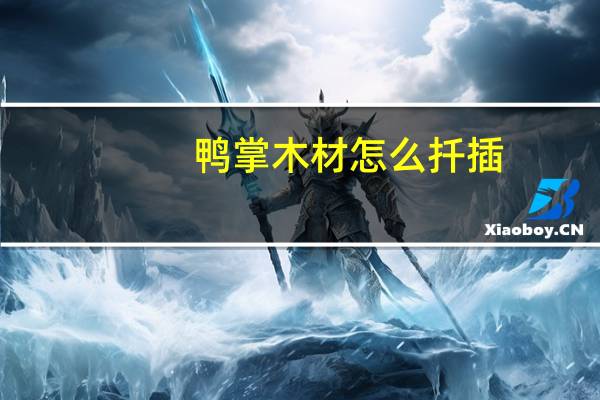 鸭掌木材怎么扦插