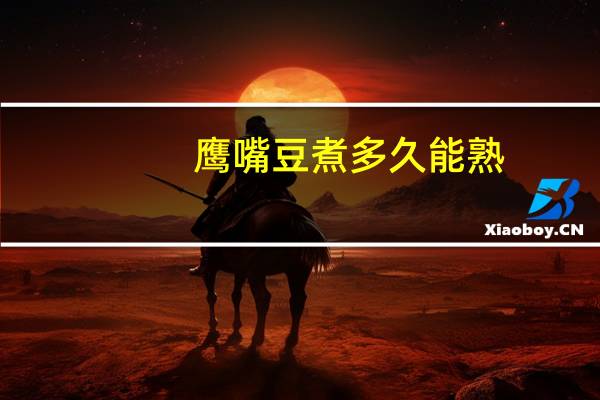 鹰嘴豆煮多久能熟