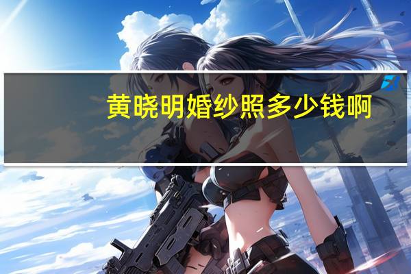 黄晓明婚纱照多少钱啊
