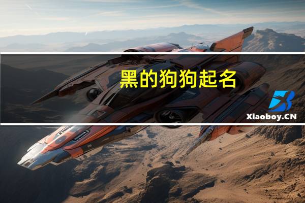 黑的狗狗起名