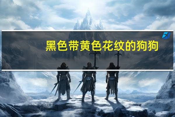 黑色带黄色花纹的狗狗