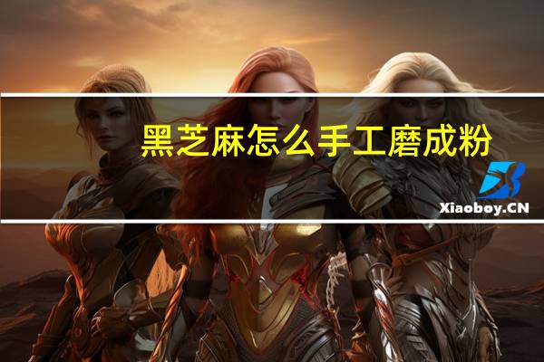 黑芝麻怎么手工磨成粉