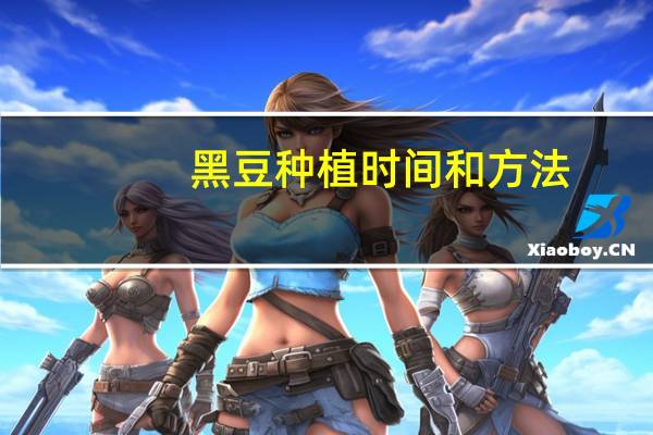 黑豆种植时间和方法