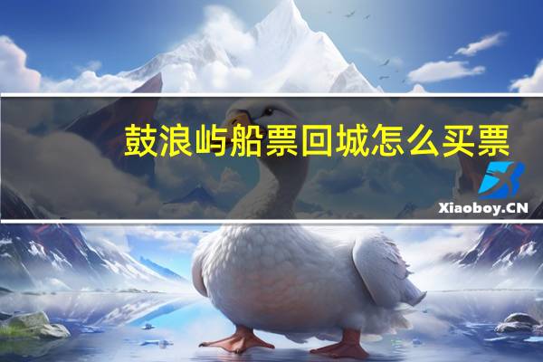 鼓浪屿船票回城怎么买票