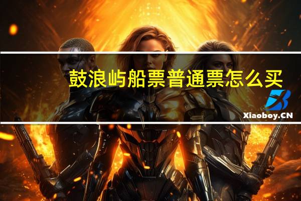 鼓浪屿船票普通票怎么买