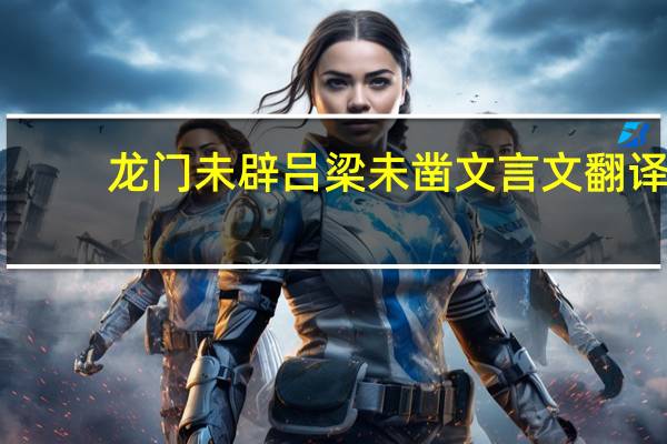 龙门未辟吕梁未凿文言文翻译