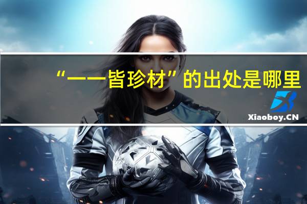 “一一皆珍材”的出处是哪里
