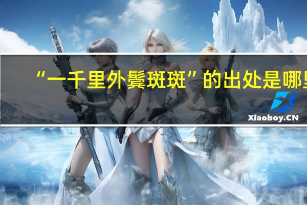 “一千里外鬓斑斑”的出处是哪里