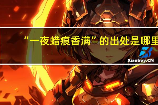 “一夜蜡痕香满”的出处是哪里