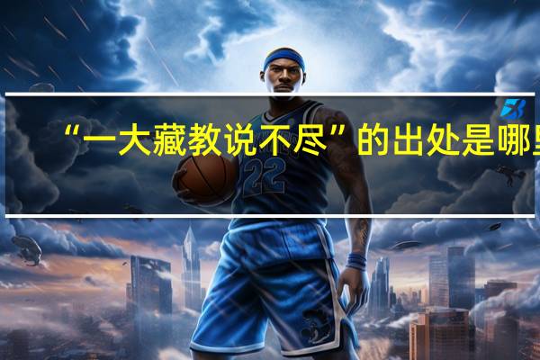 “一大藏教说不尽”的出处是哪里