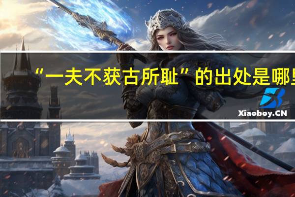 “一夫不获古所耻”的出处是哪里