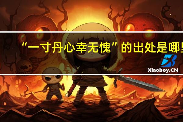“一寸丹心幸无愧”的出处是哪里