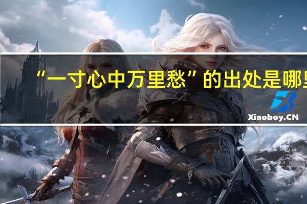 “一寸心中万里愁”的出处是哪里
