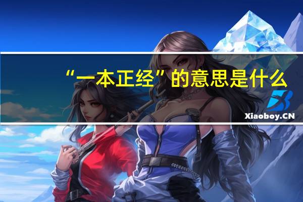 “一本正经”的意思是什么