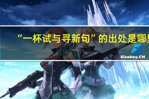 “一杯试与寻新句”的出处是哪里