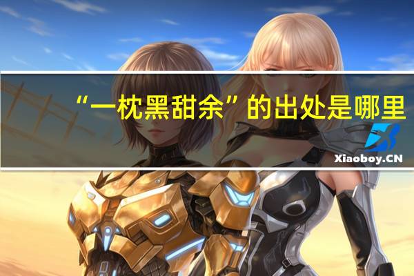 “一枕黑甜余”的出处是哪里