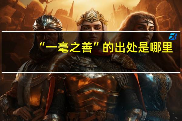 “一毫之善”的出处是哪里