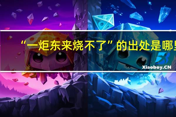 “一炬东来烧不了”的出处是哪里
