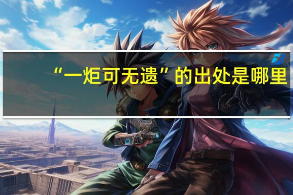 “一炬可无遗”的出处是哪里