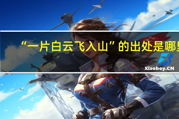 “一片白云飞入山”的出处是哪里
