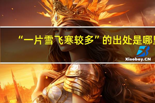 “一片雪飞寒较多”的出处是哪里