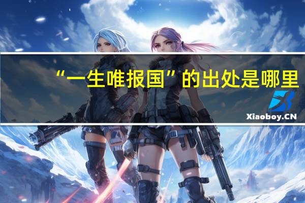 “一生唯报国”的出处是哪里