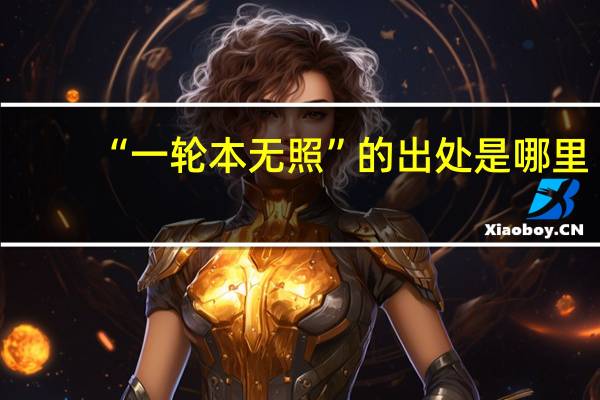 “一轮本无照”的出处是哪里