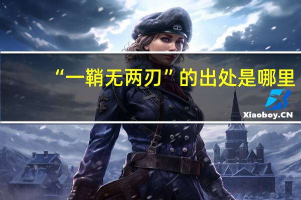 “一鞘无两刃”的出处是哪里
