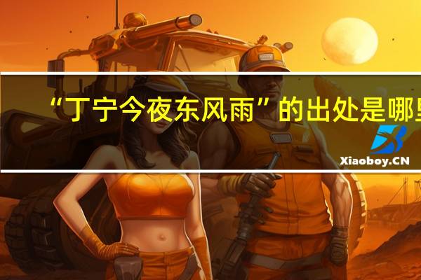 “丁宁今夜东风雨”的出处是哪里