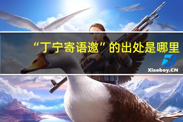 “丁宁寄语邀”的出处是哪里