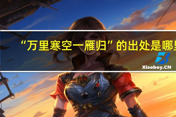 “万里寒空一雁归”的出处是哪里