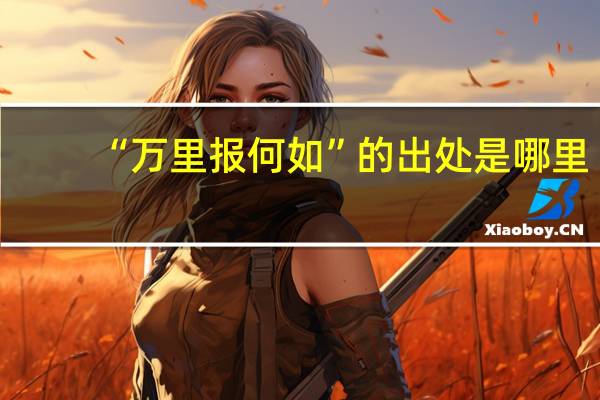 “万里报何如”的出处是哪里