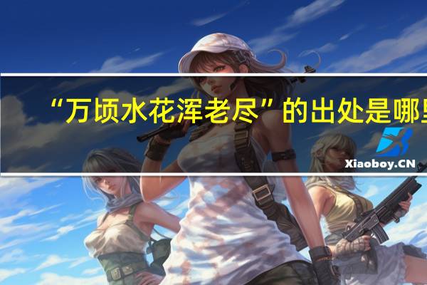 “万顷水花浑老尽”的出处是哪里