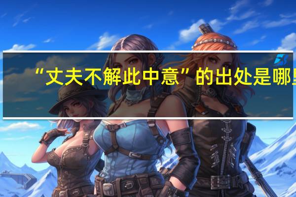“丈夫不解此中意”的出处是哪里