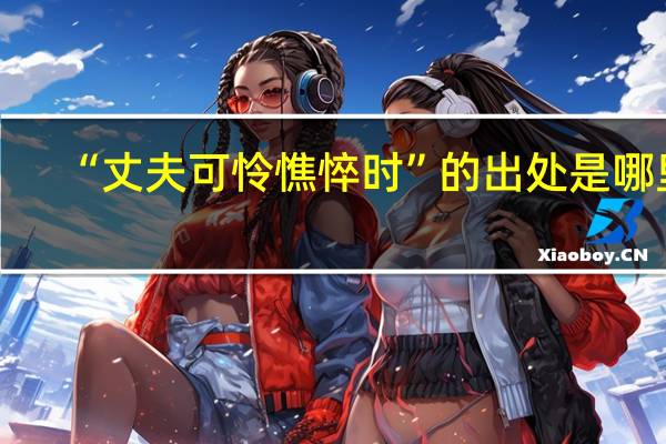 “丈夫可怜憔悴时”的出处是哪里
