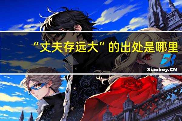 “丈夫存远大”的出处是哪里