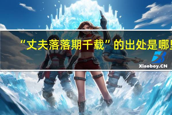 “丈夫落落期千载”的出处是哪里