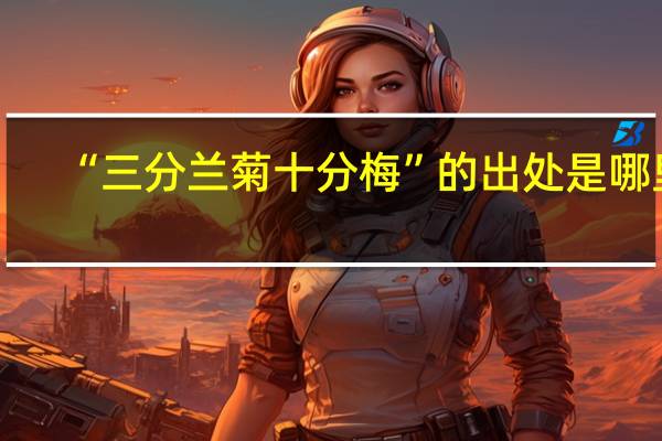 “三分兰菊十分梅”的出处是哪里