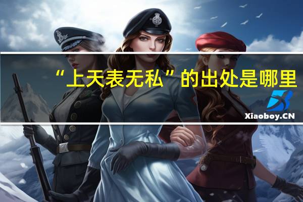 “上天表无私”的出处是哪里