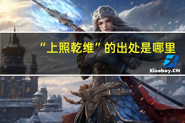 “上照乾维”的出处是哪里