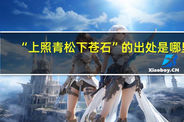 “上照青松下苍石”的出处是哪里