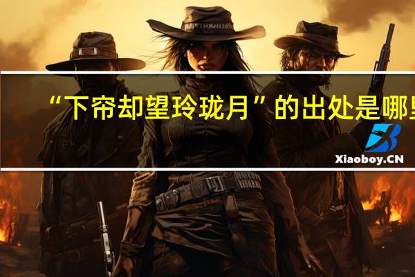 “下帘却望玲珑月”的出处是哪里